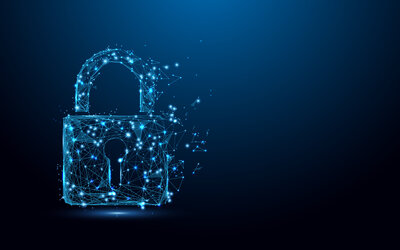 Cybersecurity padlock picture