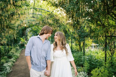 Garden engagement photos in Washington