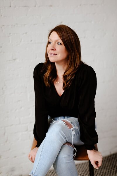 female entrepreneur looking away from the camera