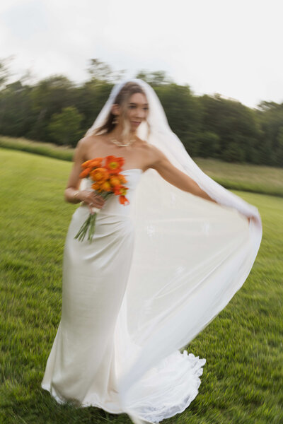 bride and groom dance on dance floor at Charleston wedding