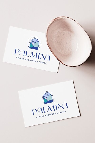 business card design for Palmina brand kit