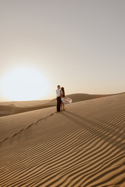 Couples photos in the desert