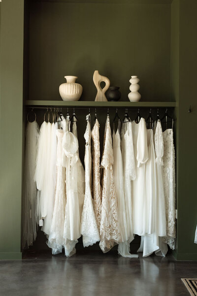 bride in couture wedding dress with feathers