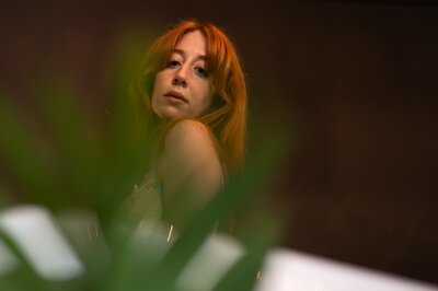 Boudoir Close-up through leaves, Los Angeles Boudoir Studio