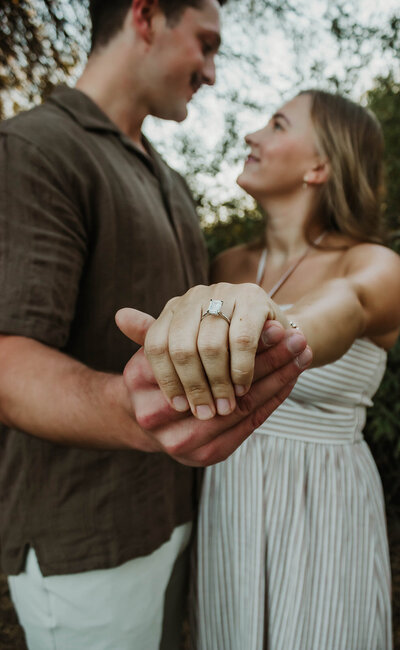 couple showing ring