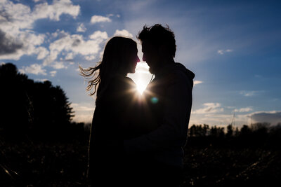 sunset silhouette sam and grace photography and videography
