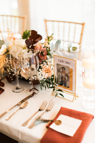 fall wedding table decor centerpiece table numbers