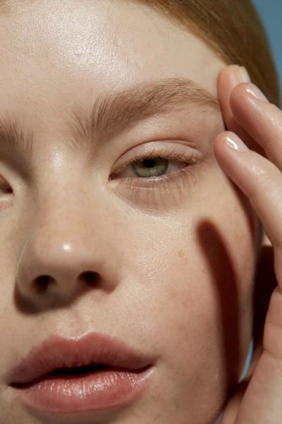 Editorial beauty look with clean and glowing skin