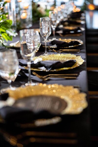 Black and shop gold wedding