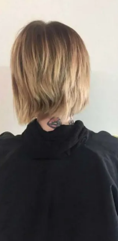 tape in hair extension before pictue