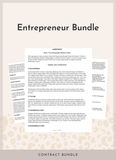 Attorney drafted and reviewed Contract Templates for online business entrepreneurs 