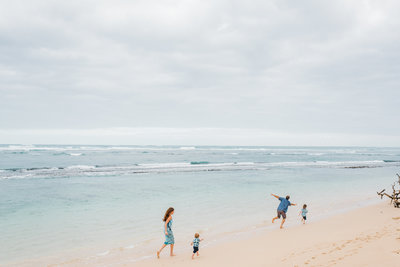 Beautiful family session on Maui's North shore featuring two active toddlers by Maui photographer Mariah Milan.
