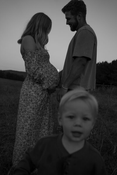 A Tennessee family captured in a documentary style for their maternity session.