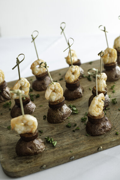 Shrimp skewers made by Mason Dixon catering