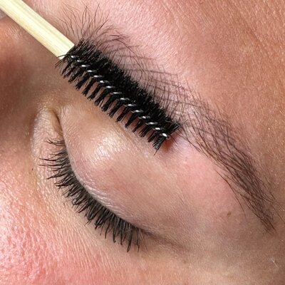 Client Color Boost microblading services in Gulf Shores, Alabama, at ARCHED Coastal.