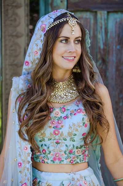 south-asian-bride-getting-ready-hair-makeup