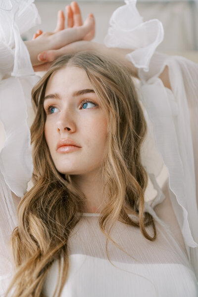 Boho bridals emphasizing texture and natural minimalism with hair and makeup by Amplified Artistry, romantic & professional Calgary hair and makeup artist, featured on the Brontë Bride Blog.