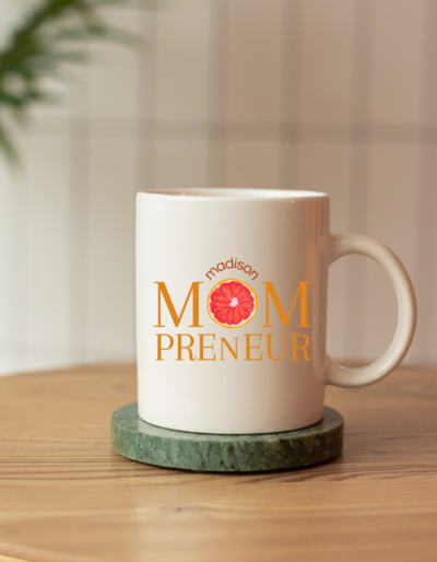 Coffee Mug with Madison Mompreneur Logo