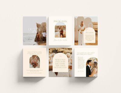 Boho photography Instagram post templates 