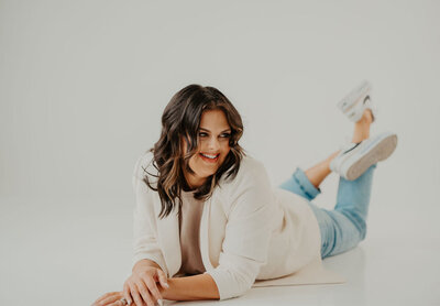 Entrepreneur with laptop diving into marketing data – content strategy support for service providers and creatives