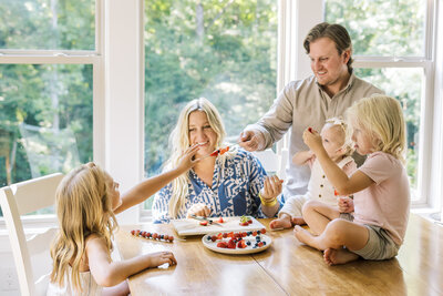 Greenville Family Photography Session In Home Lifestyle Kitchen