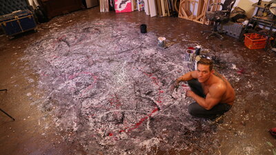 Brent Ray Fraser Abstract Drip Painting - The Shack Studio 2015
