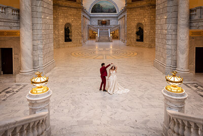 Romantic City Hall wedding photography
