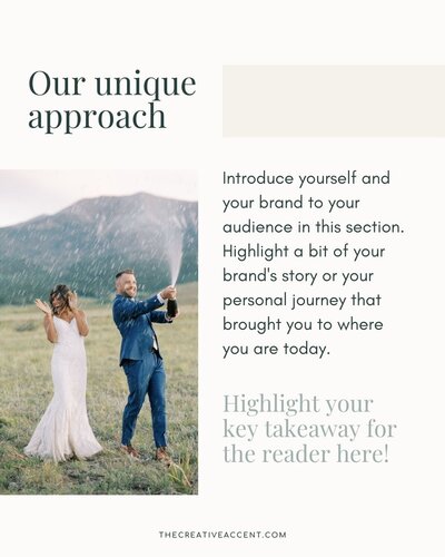 Instagram post design for about the photographer