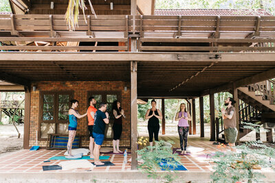 Group yoga class