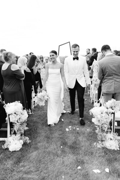 outdoor ceremony exit in Upstate New York