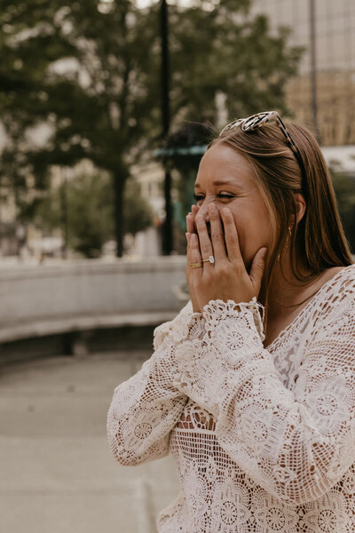 surprise proposal at madison wi capitol photo