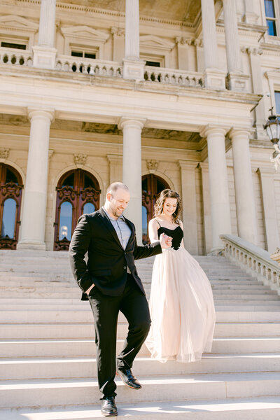 Leidy and Josh Photography | Michigan Capitol Engagement-23