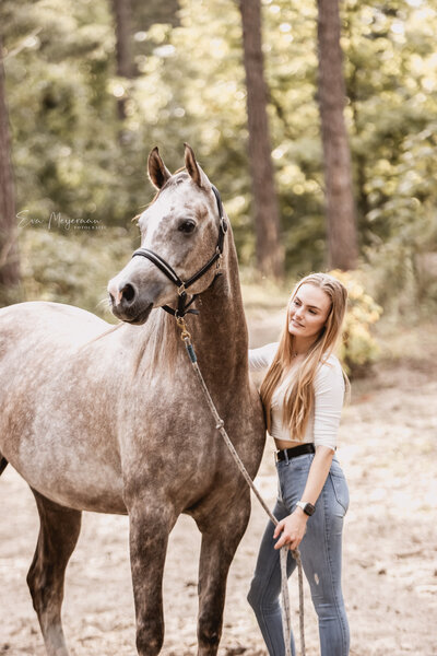 Paardenfotografie in het bos