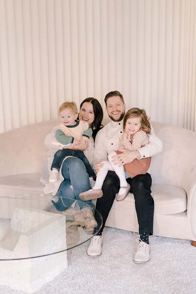 Michael with his wife and kids