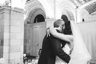 Mira Park Photography NY based wedding photographer black and white wedding ceremony at Purslane at the Boathouse in Brooklyn NY