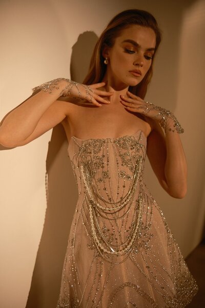 The Margot Studios Charlotte bridal mini stocked at Sundays Bride, London UK.