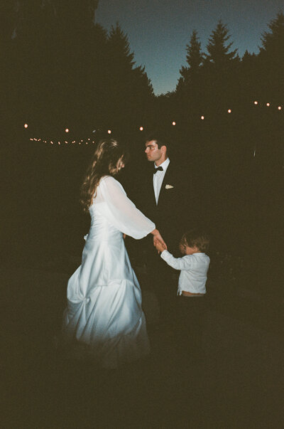 bride looking out of doorway