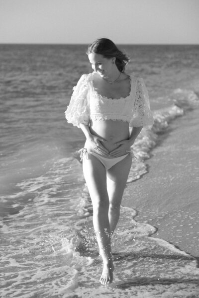 Sarasota maternity beach photography session