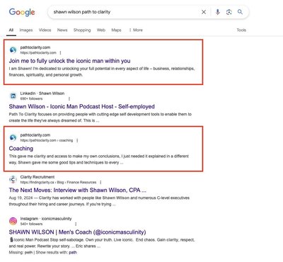 seo result