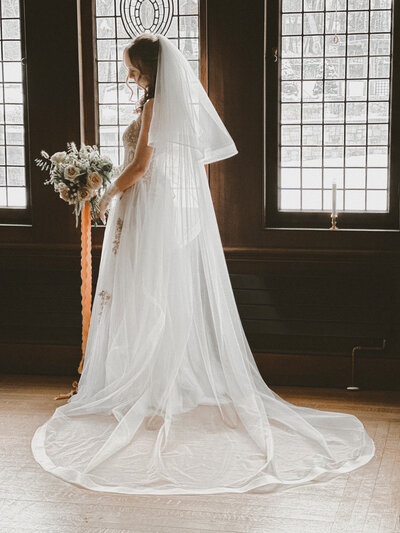 romantic blusher bridal veil