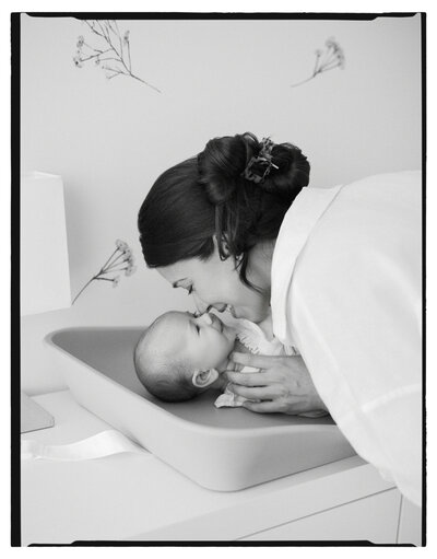 Lesbian couple posing for a portrait at Campbell Valley Park during their maternity session