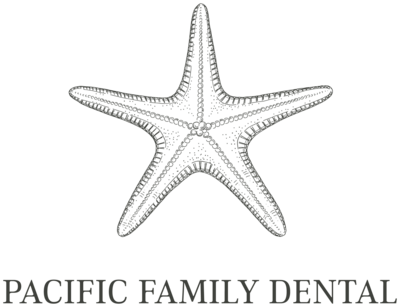 Pacific Family Dental logo of an illustrated 5 point sea star
