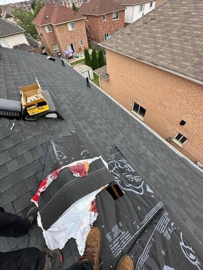 GAF charcoal shingles - roof repair