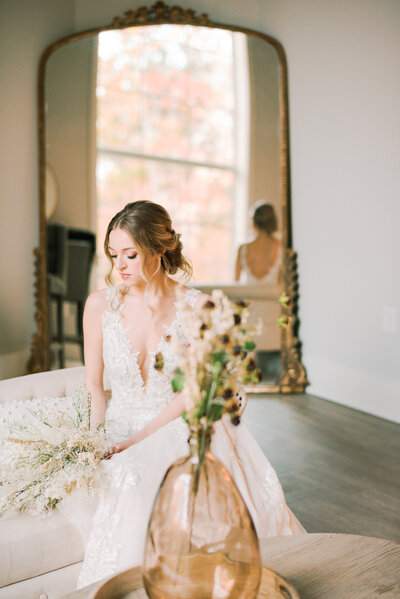 bride in bridal suite