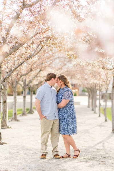 bride and groom at draper temple