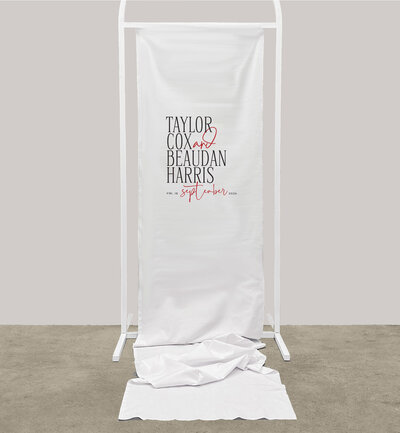 Big Love linen welcome sign for your wedding printed by State of Elliott