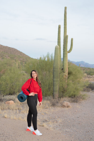 Jessi in branded photoshoot representing inside-out transformation coaching approach