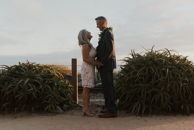 still from san diego wedding film bride and groom