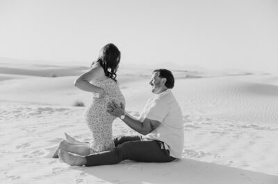 a couple at White Sands New Mexico