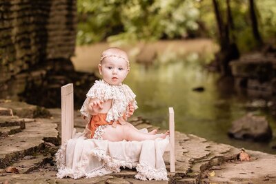 sweet young girl looking at camera
